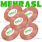 لوله مسی کلاف 1/2 اینچ یا 12 میلیمتر مهر اصل با ضخامت 0.75 میلیمتر