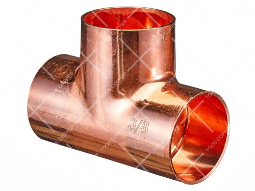سه راهی مسی سایز 3/8 اینچ مناسب لولهکشی گازطبی ،آب و تبرید