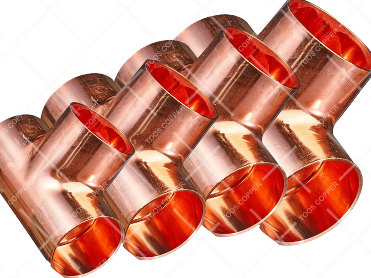 سه راهی مسی سایز 7/8 اینچ مناسب لولهکشی گازطبی ،آب و تبریدی