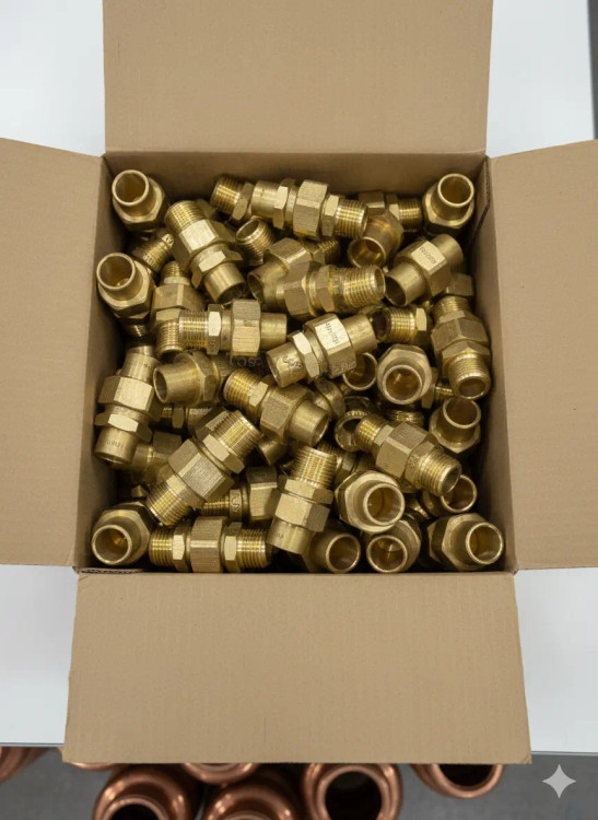 فیتینگ برنجی Toos Copper | مهره ماسوره و تبدیل لوله مسی